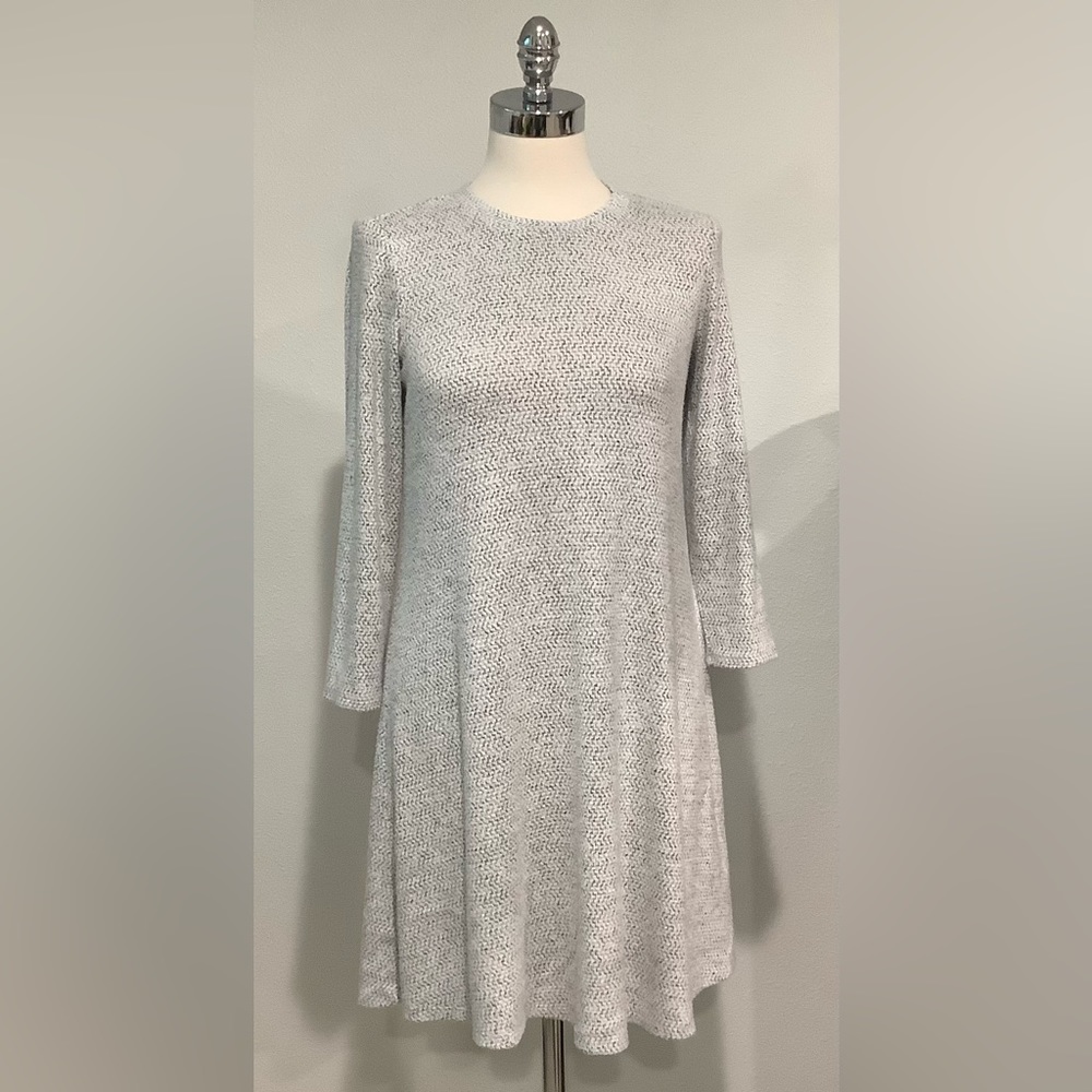 Fortune + Ivy Light Gray Long Sleeve Dress Large